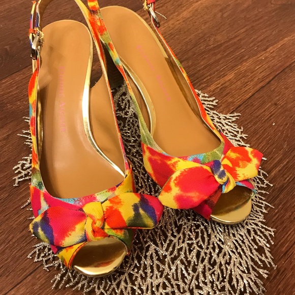 Multicolor Etienne Aigner heels size 6 - Picture 2 of 7